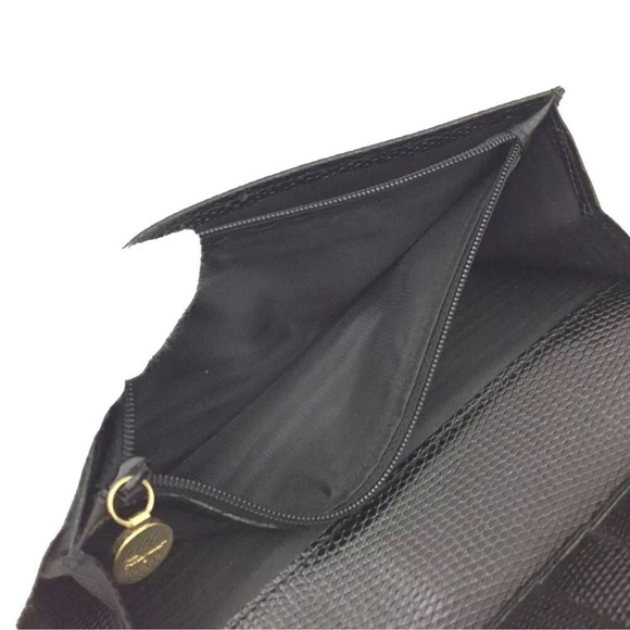 Authentic Salvatore Ferragamo Vara Black Leather Long Bifold Wallet EUC - Picture 6 of 8